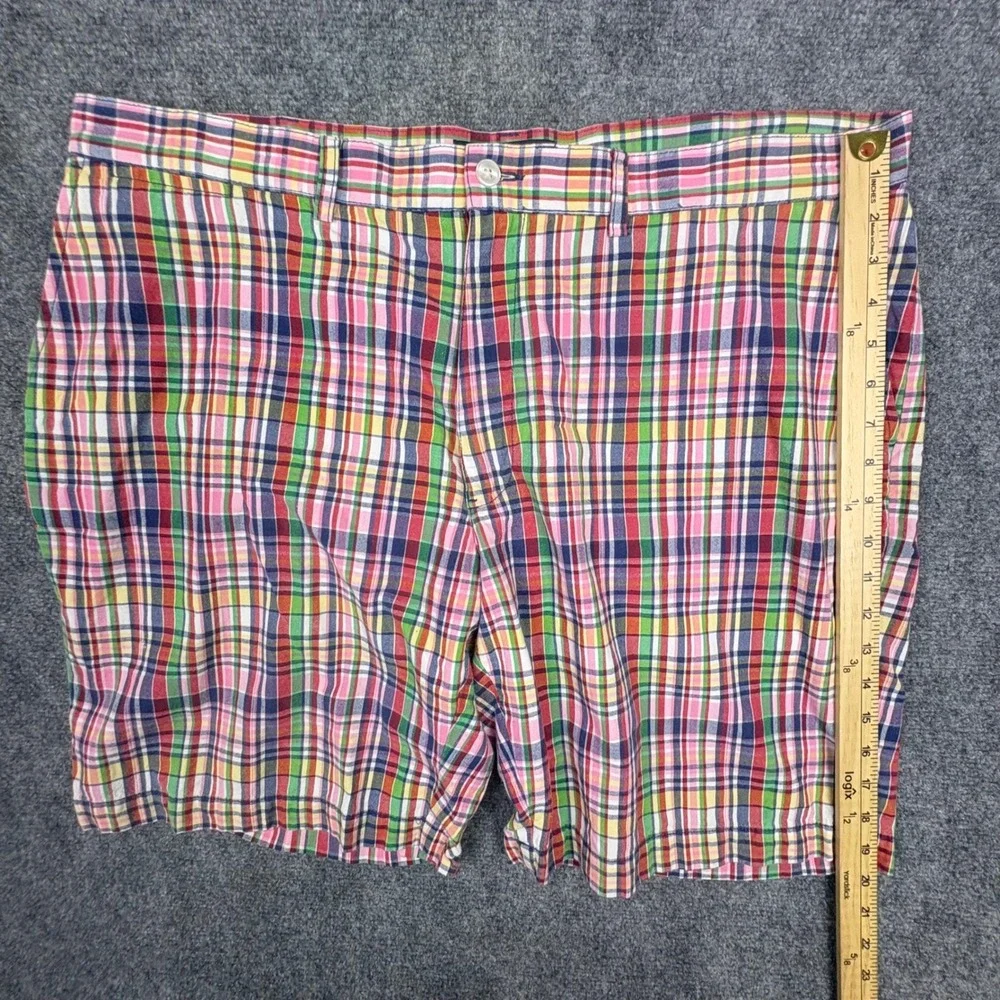 Polo Ralph Lauren Shorts Mens 42 Multicolor Madras Plaid Cotton Preppy Classic